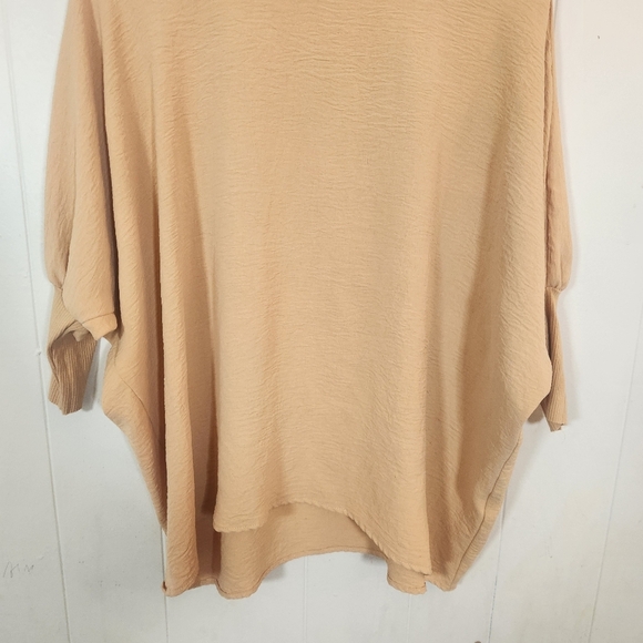 Ivy Jane Pale Yellow Dolman Sleeve Blouse Size XS Boho Peasant Lounge - Picture 9 of 14